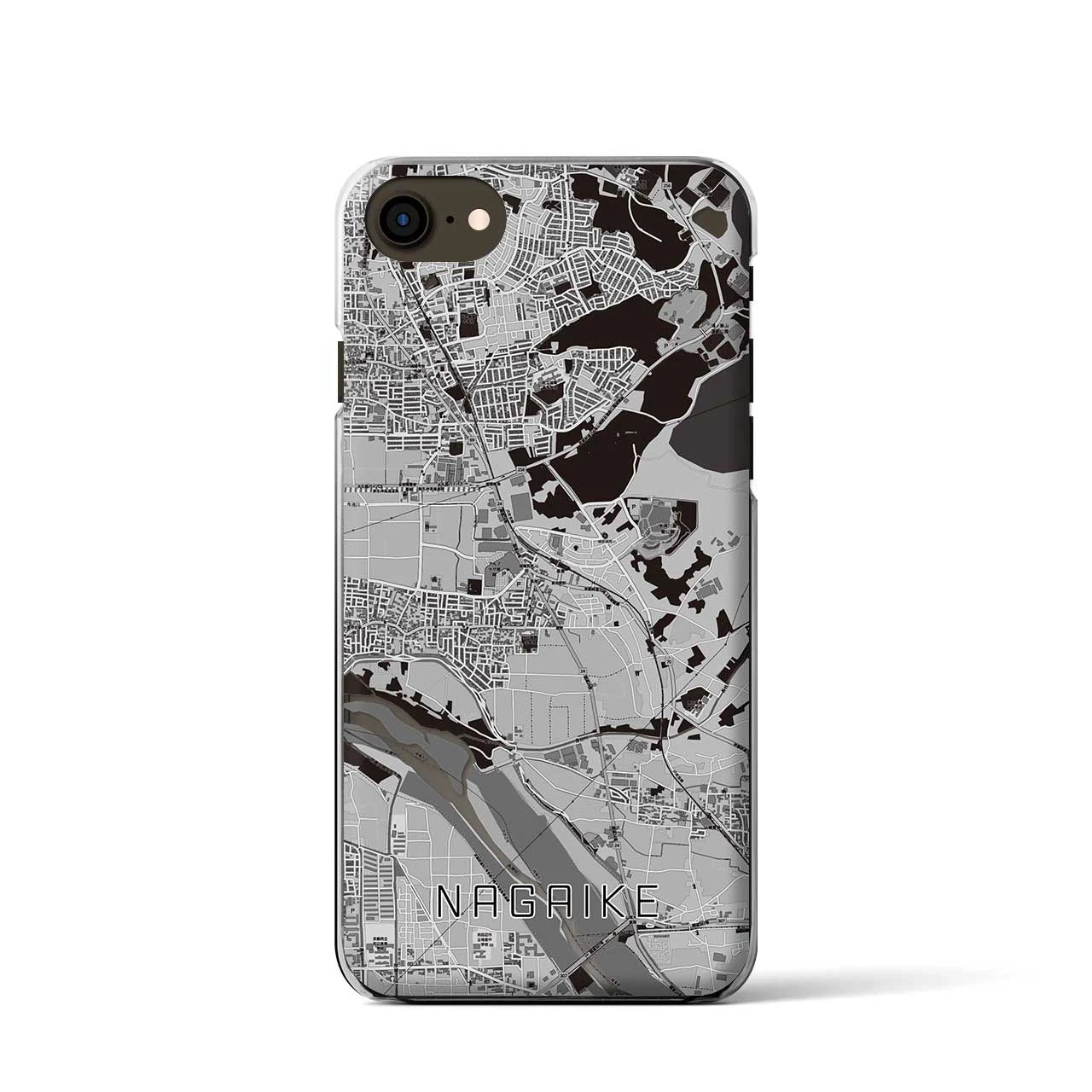 【長池(京都府)】地図柄iPhoneケース(クリアタイプ)