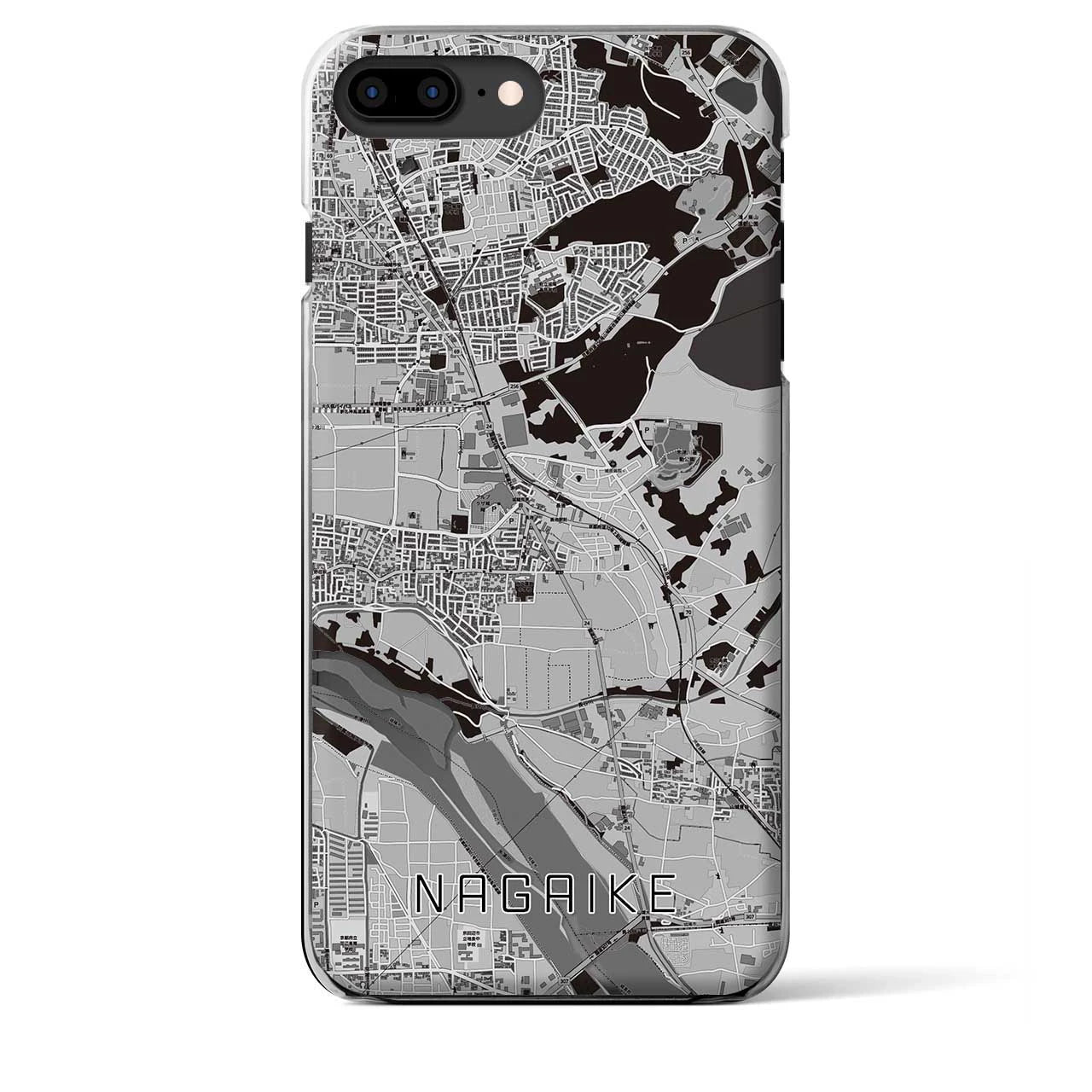 【長池(京都府)】地図柄iPhoneケース(クリアタイプ)