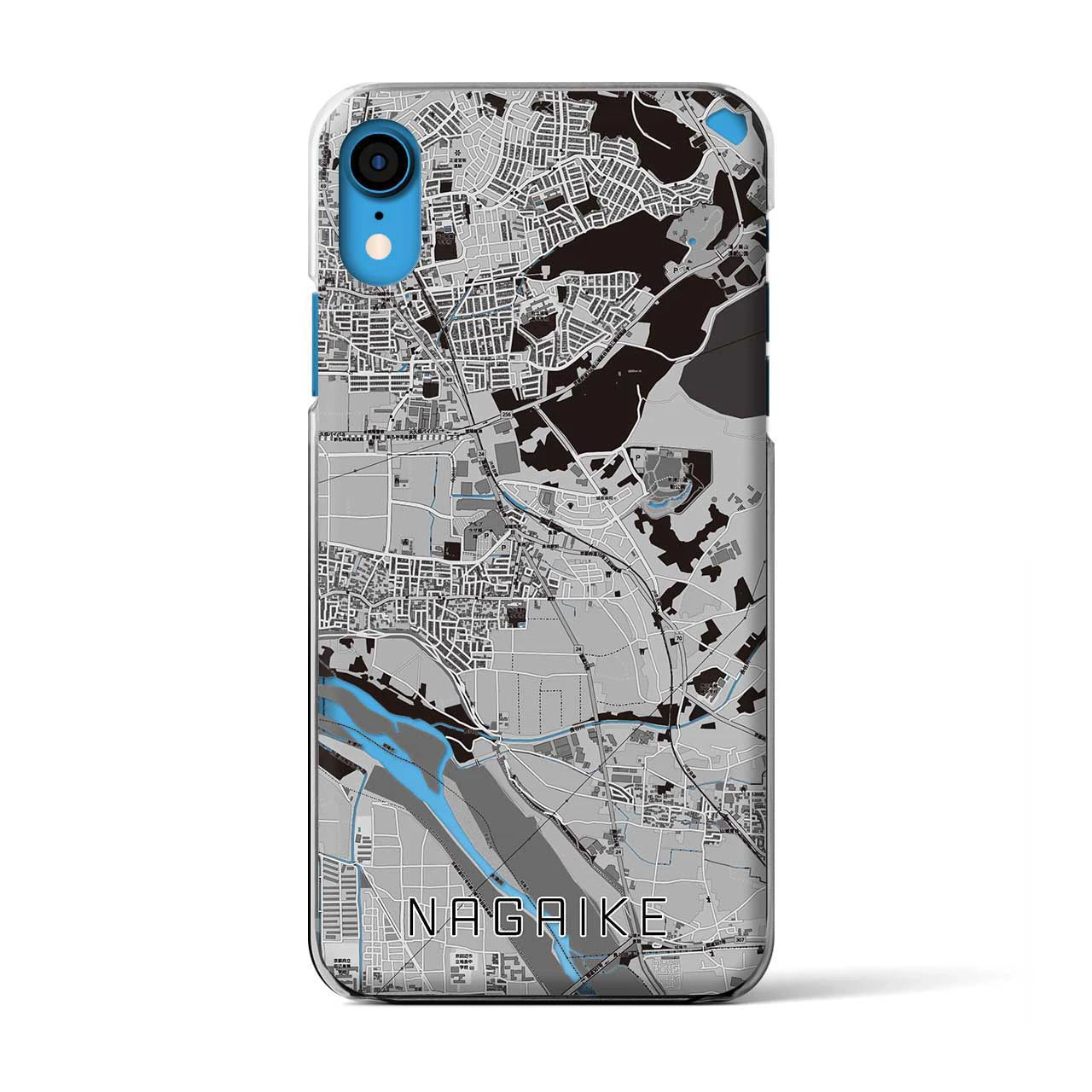 【長池(京都府)】地図柄iPhoneケース(クリアタイプ)