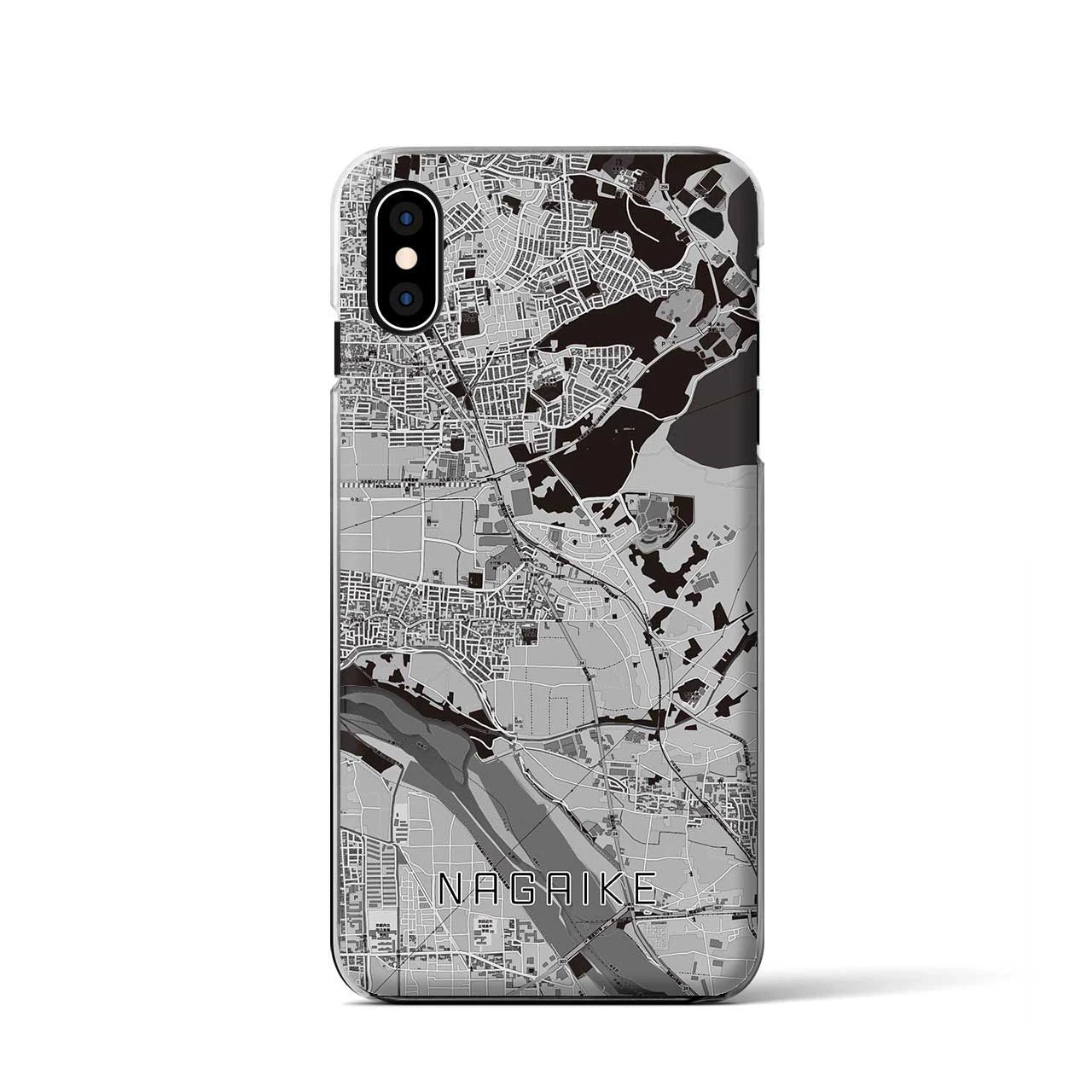 【長池(京都府)】地図柄iPhoneケース(クリアタイプ)