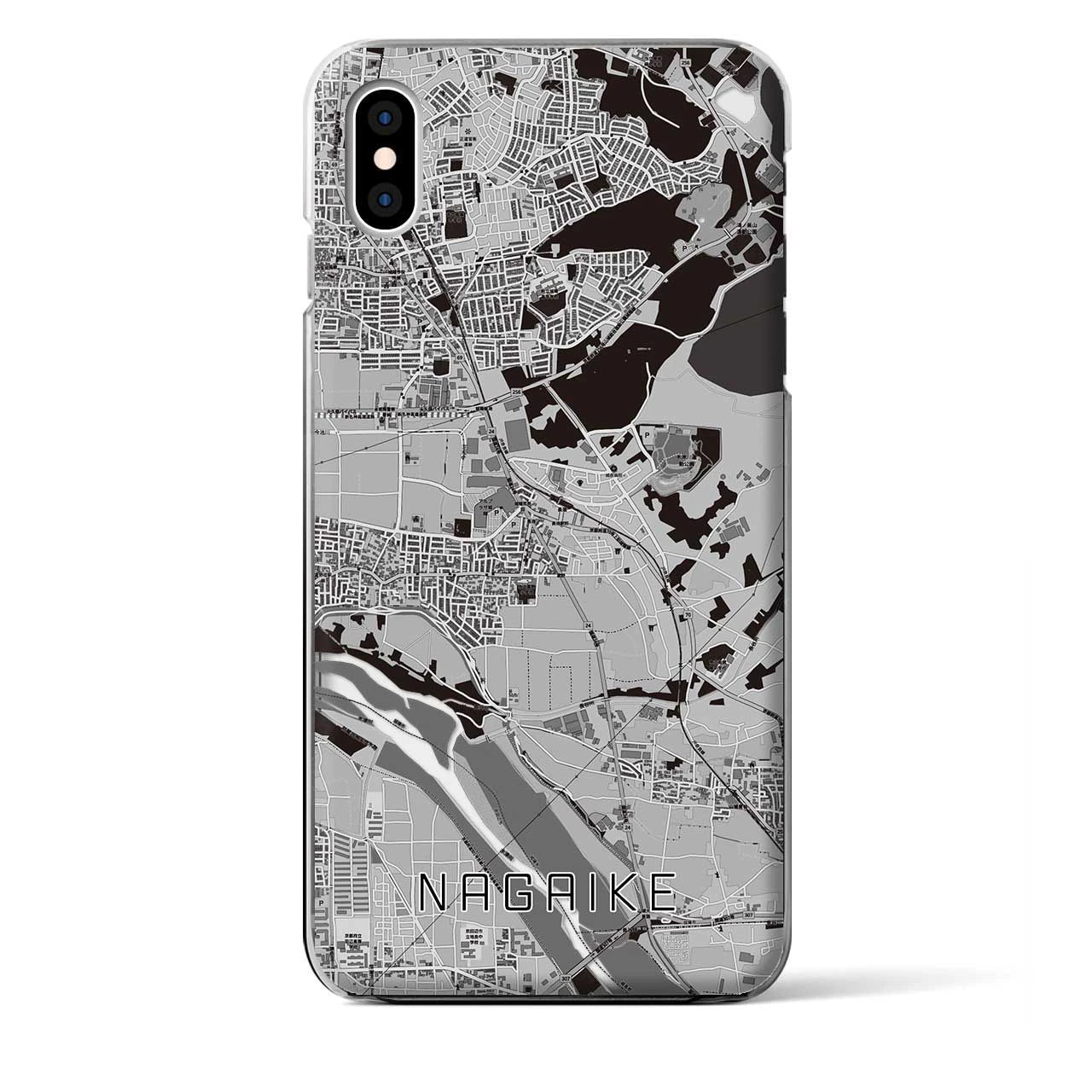 【長池(京都府)】地図柄iPhoneケース(クリアタイプ)