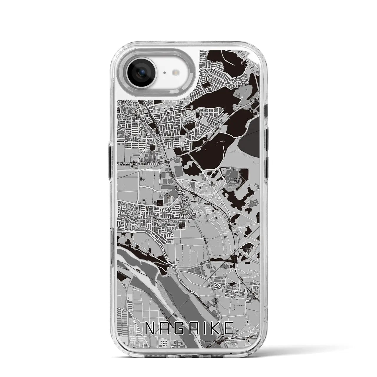 【長池(京都府)】地図柄iPhoneケース(MagSafeタイプ)