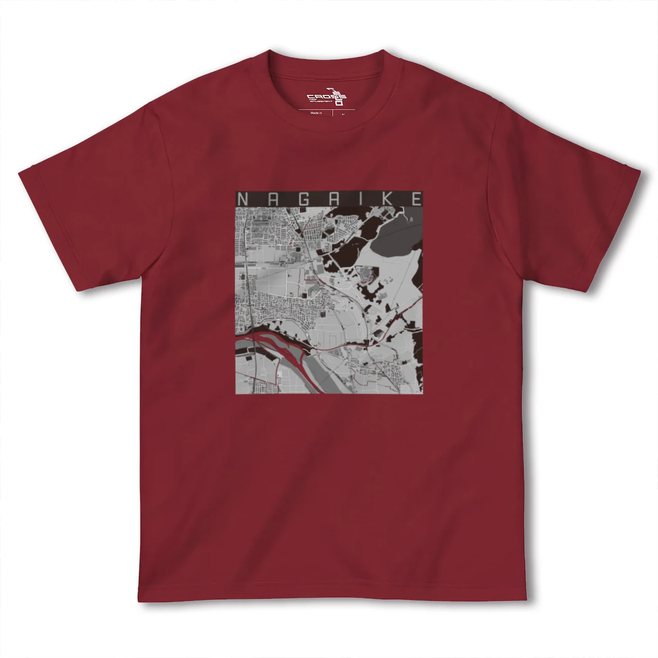 【長池(京都府)】地図柄ヘビーウェイトTシャツ