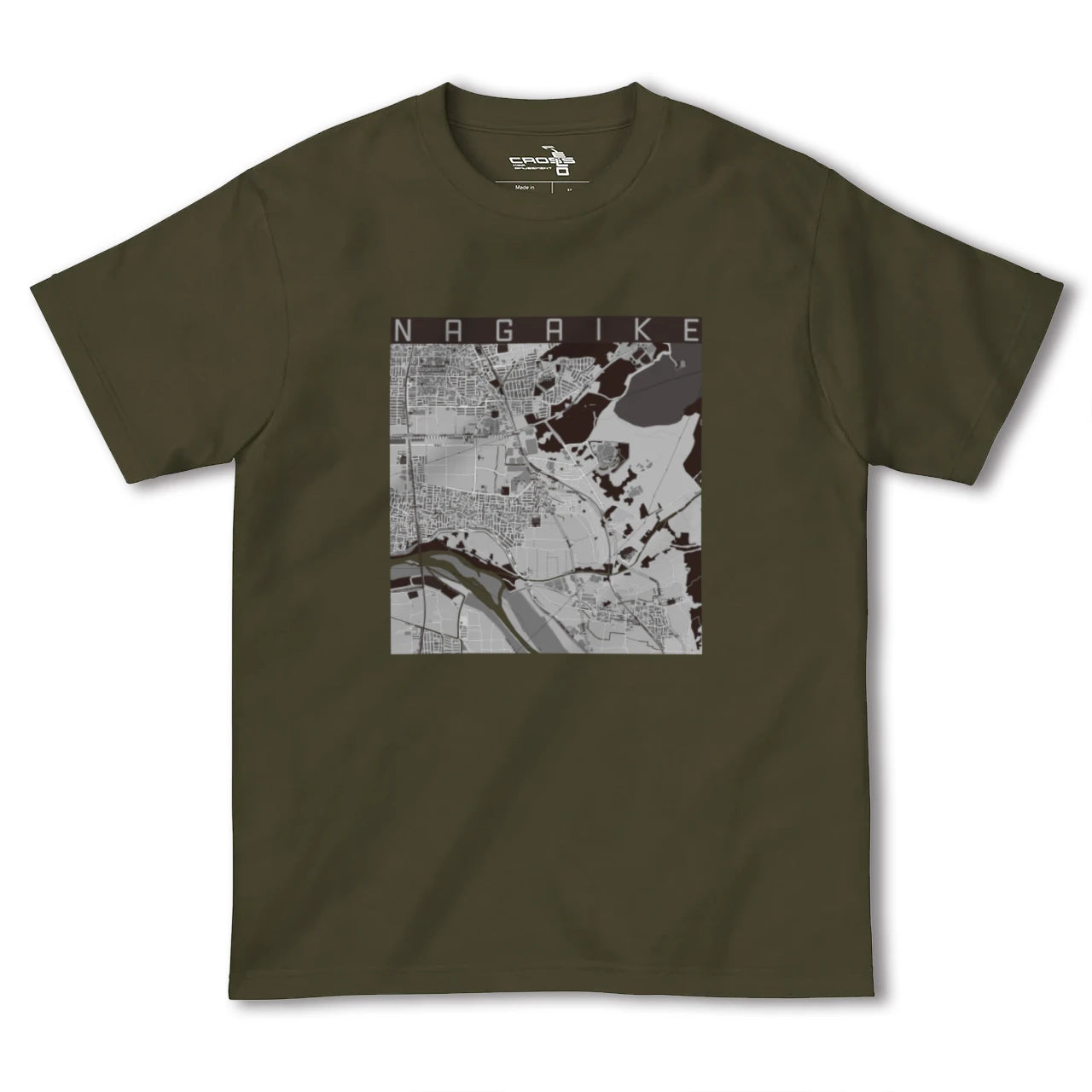 【長池(京都府)】地図柄ヘビーウェイトTシャツ