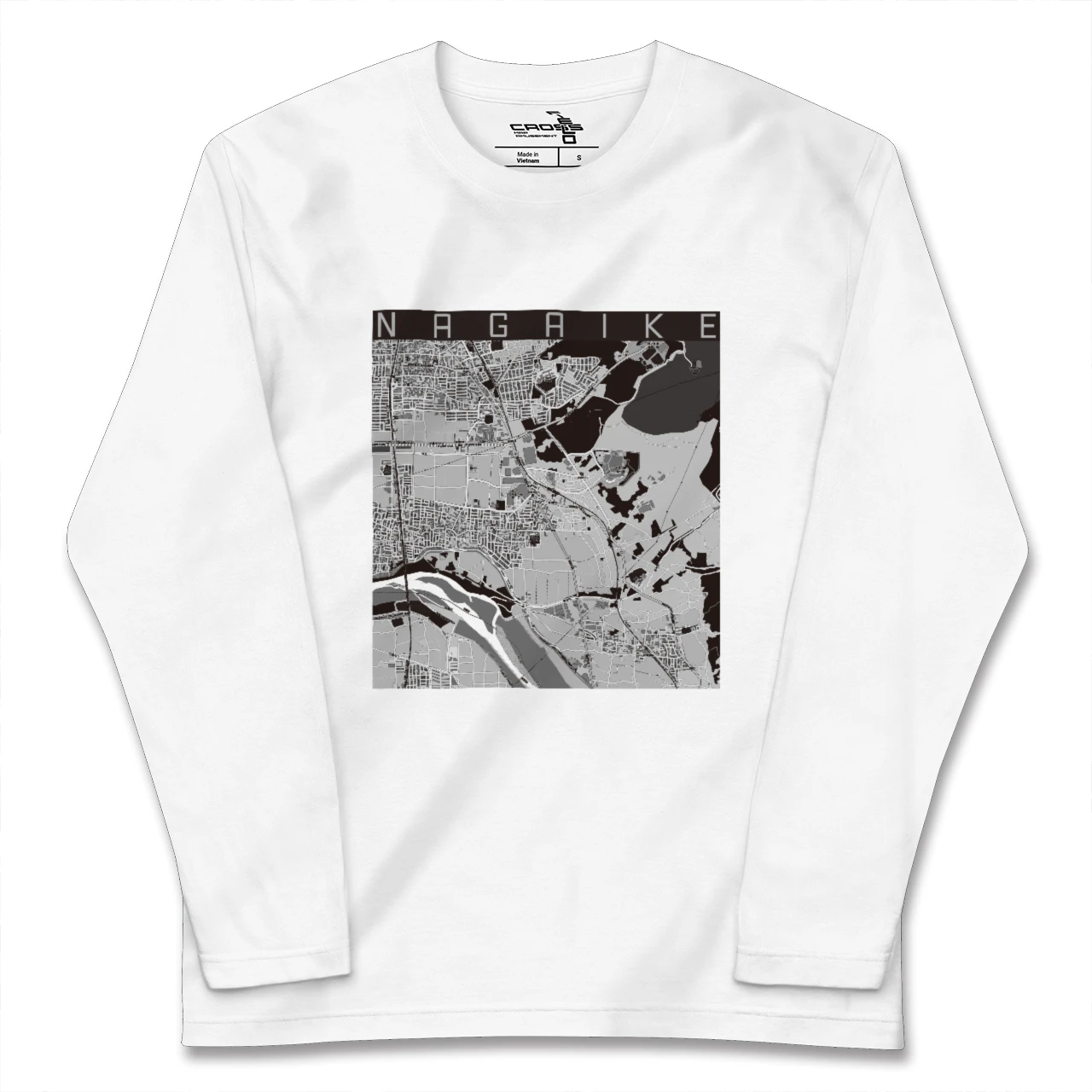 【長池(京都府)】地図柄ロングスリーブTシャツ