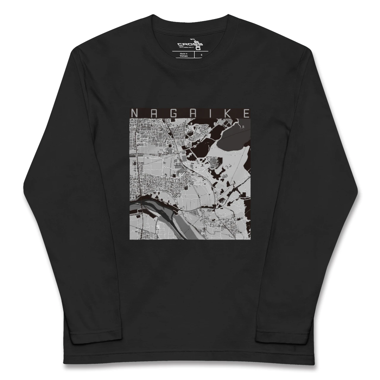 【長池(京都府)】地図柄ロングスリーブTシャツ