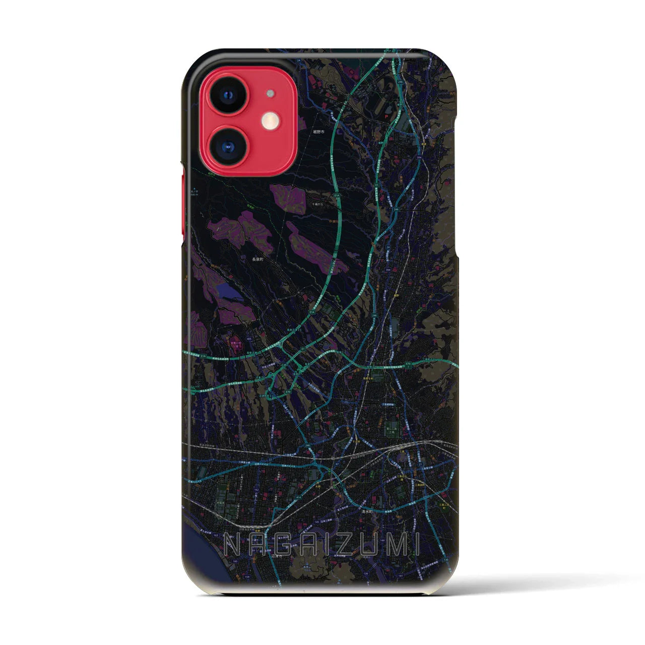 【長泉(静岡県)】地図柄iPhoneケース(バックカバータイプ)