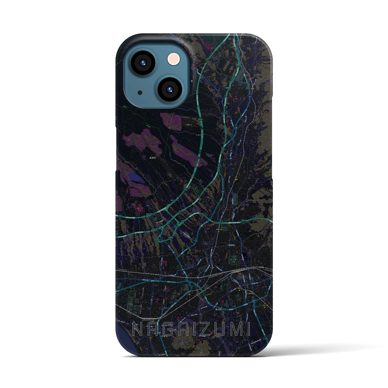 【長泉(静岡県)】地図柄iPhoneケース(バックカバータイプ)