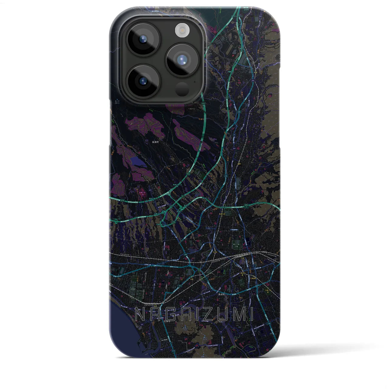 【長泉(静岡県)】地図柄iPhoneケース(バックカバータイプ)