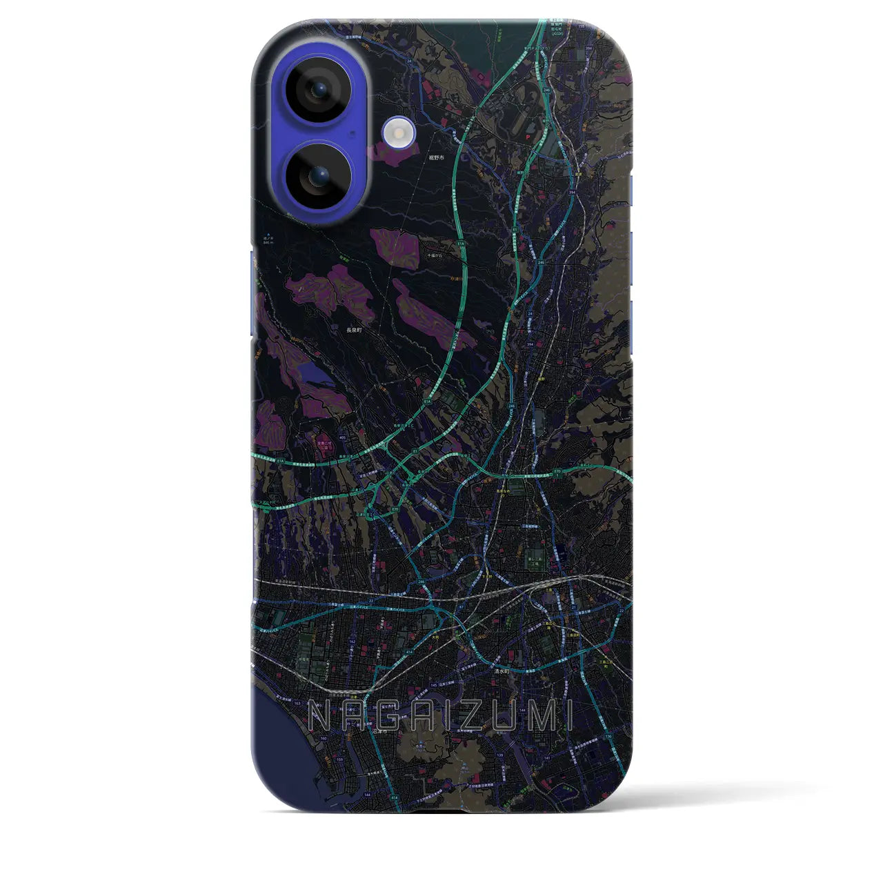 【長泉(静岡県)】地図柄iPhoneケース(バックカバータイプ)