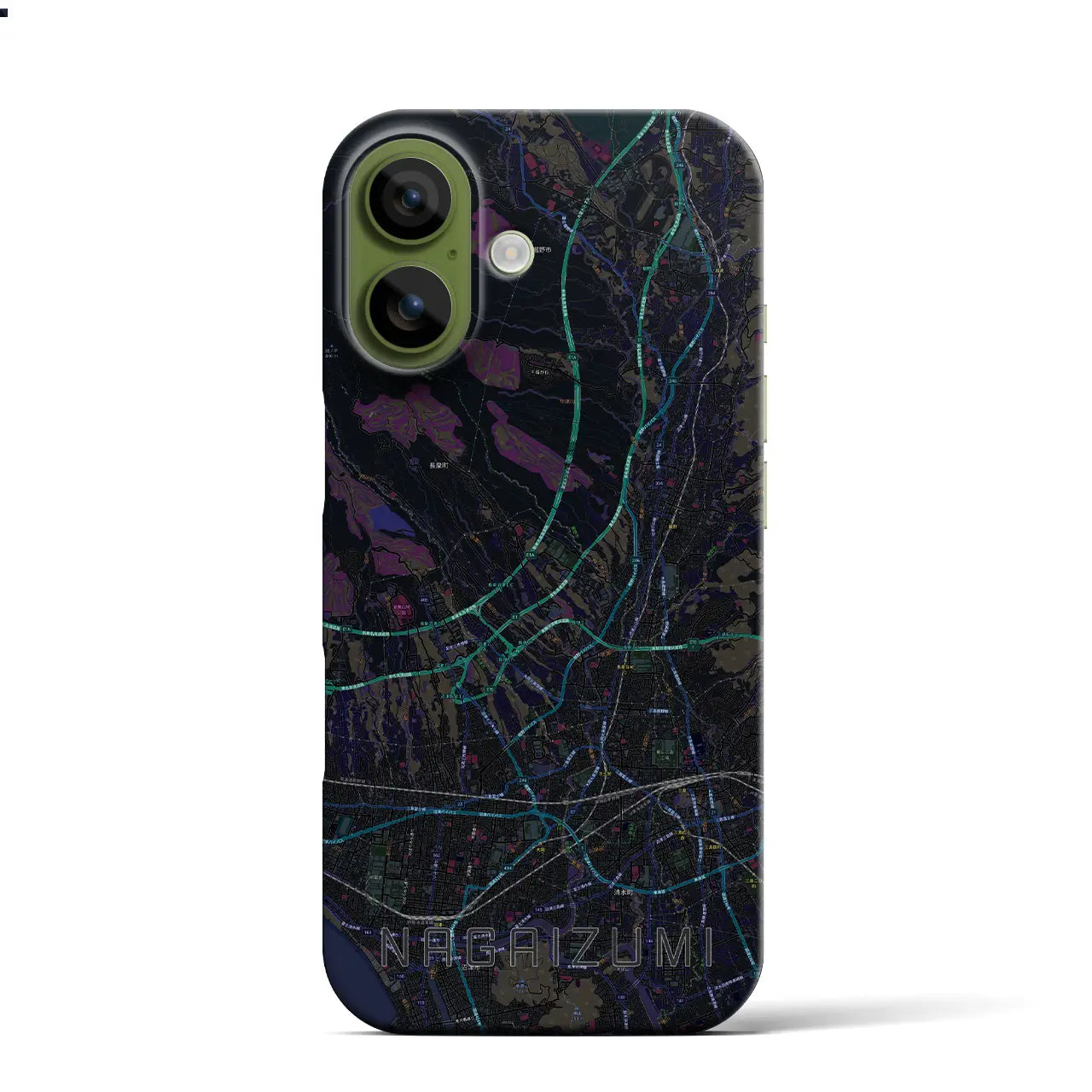 【長泉(静岡県)】地図柄iPhoneケース(バックカバータイプ)