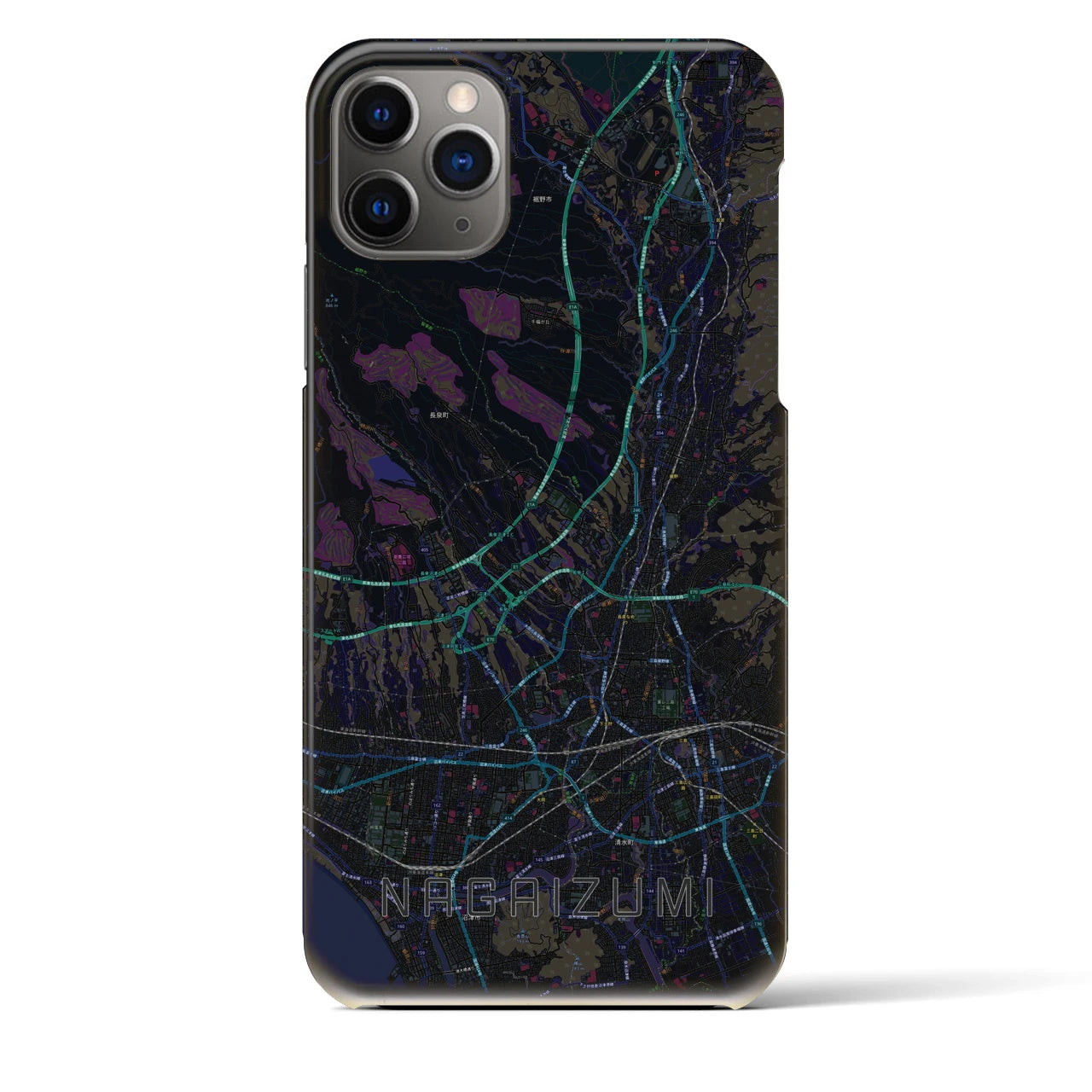 【長泉(静岡県)】地図柄iPhoneケース(バックカバータイプ)