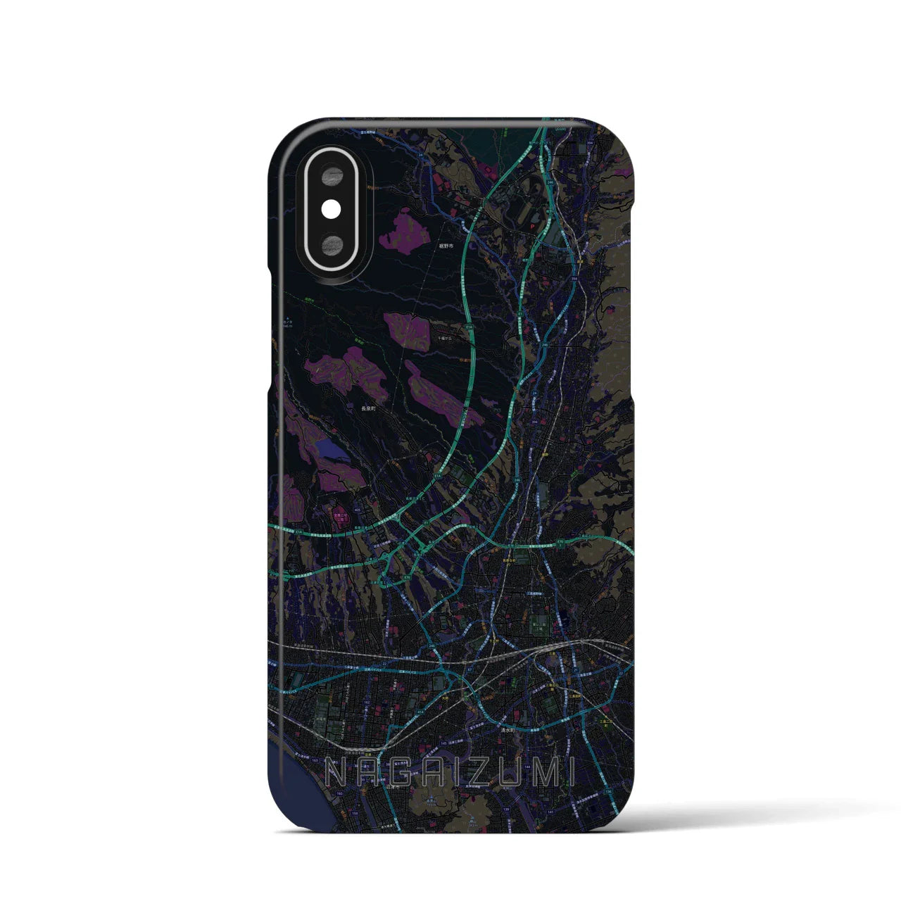 【長泉(静岡県)】地図柄iPhoneケース(バックカバータイプ)