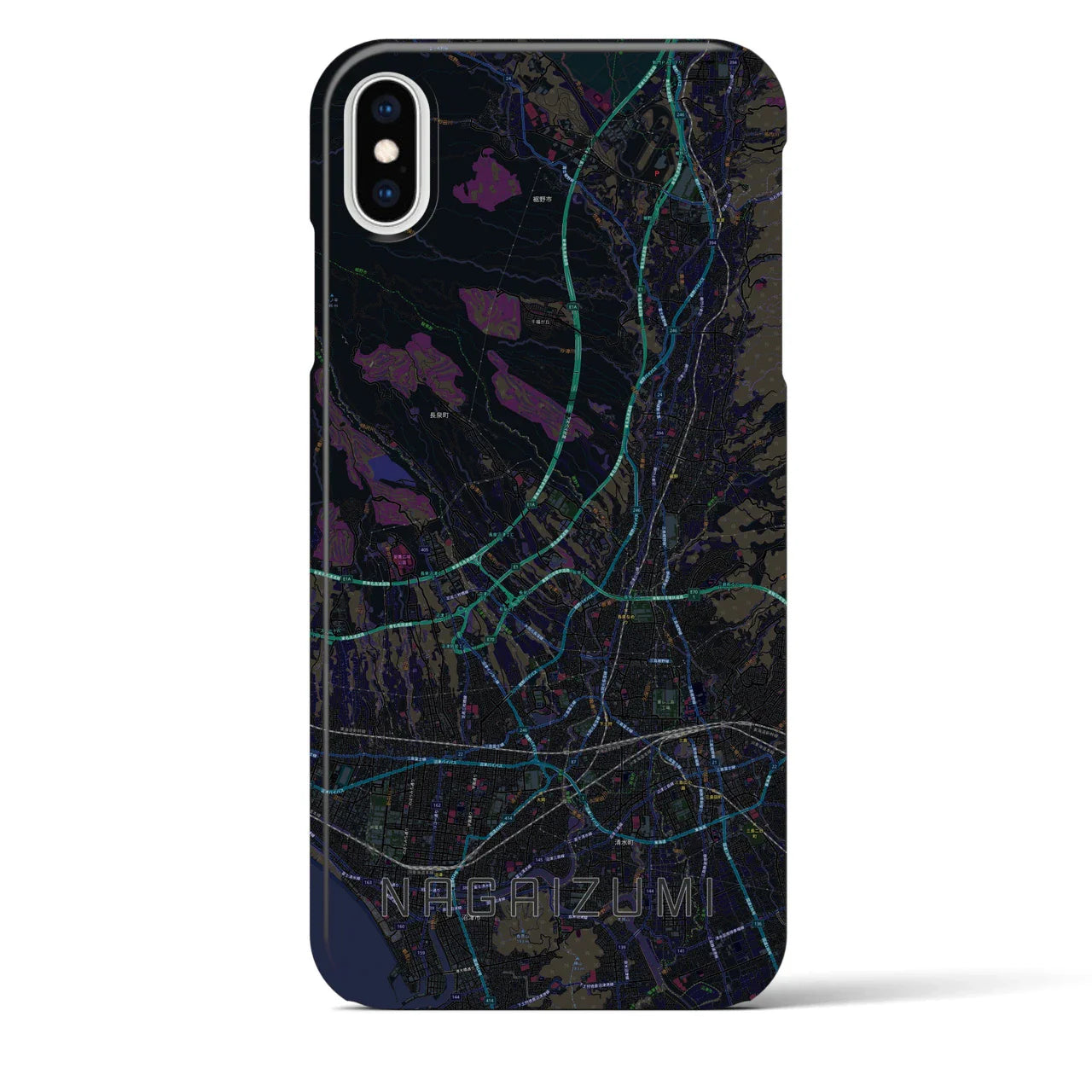 【長泉(静岡県)】地図柄iPhoneケース(バックカバータイプ)