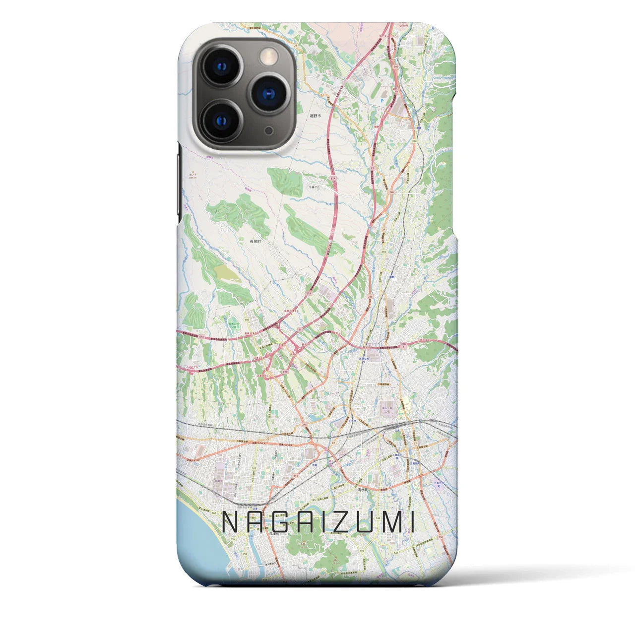 【長泉(静岡県)】地図柄iPhoneケース(バックカバータイプ)