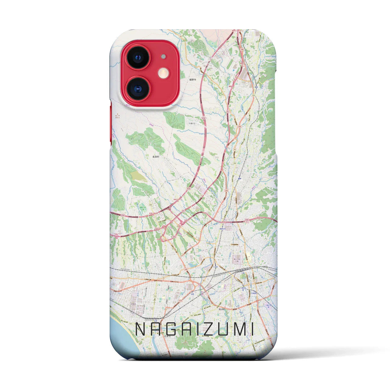 【長泉(静岡県)】地図柄iPhoneケース(バックカバータイプ)