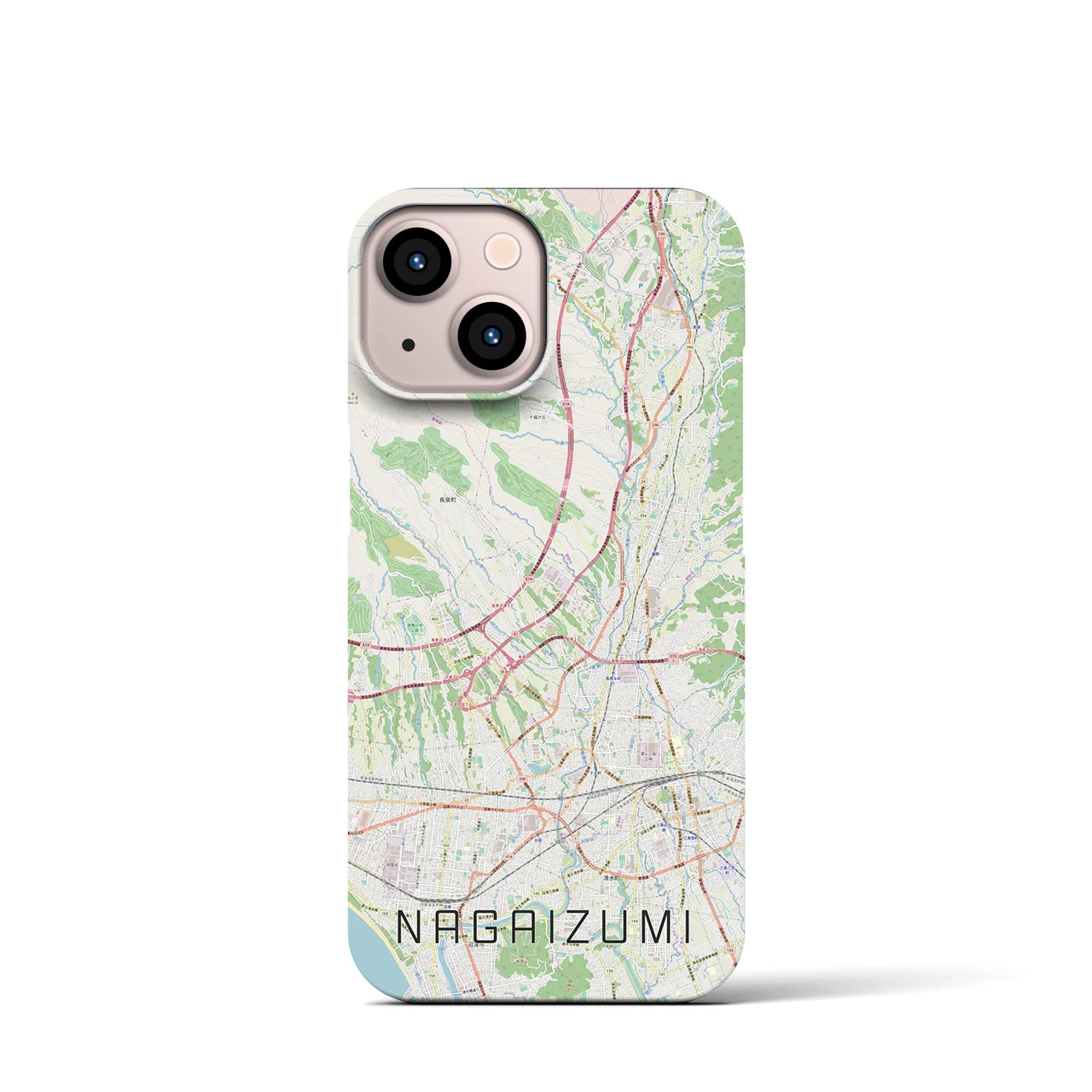 【長泉(静岡県)】地図柄iPhoneケース(バックカバータイプ)