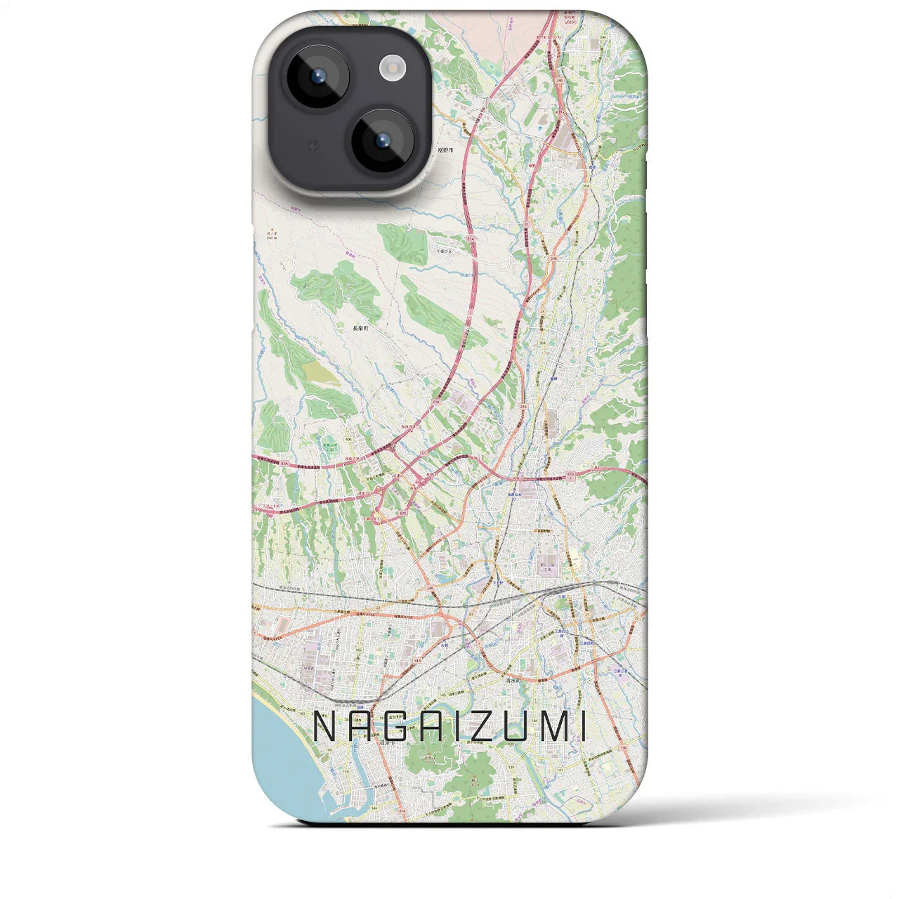 【長泉(静岡県)】地図柄iPhoneケース(バックカバータイプ)