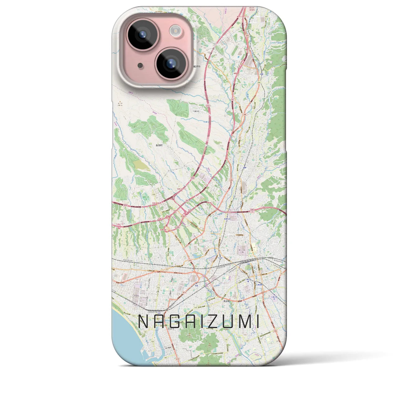 【長泉(静岡県)】地図柄iPhoneケース(バックカバータイプ)