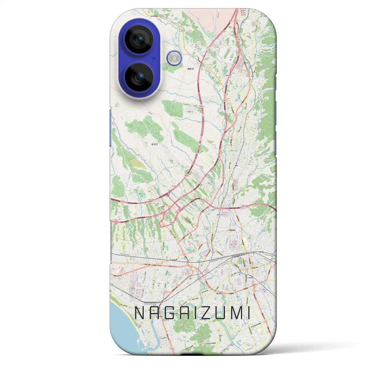 【長泉(静岡県)】地図柄iPhoneケース(バックカバータイプ)ナチュラル・iPhone 16 Pro Max 用