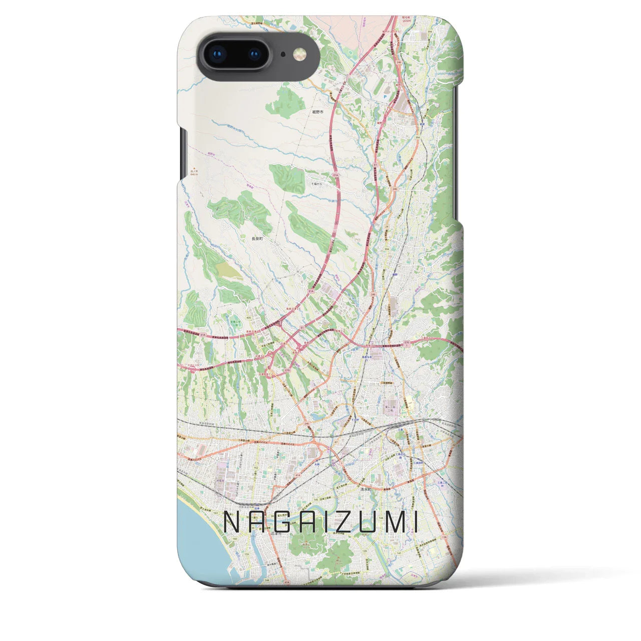 【長泉(静岡県)】地図柄iPhoneケース(バックカバータイプ)