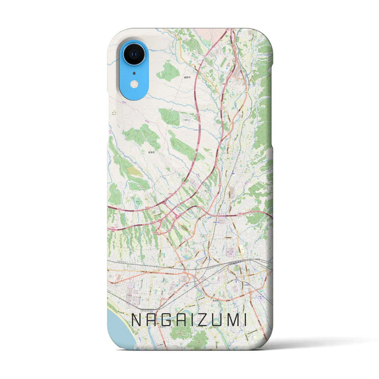 【長泉(静岡県)】地図柄iPhoneケース(バックカバータイプ)