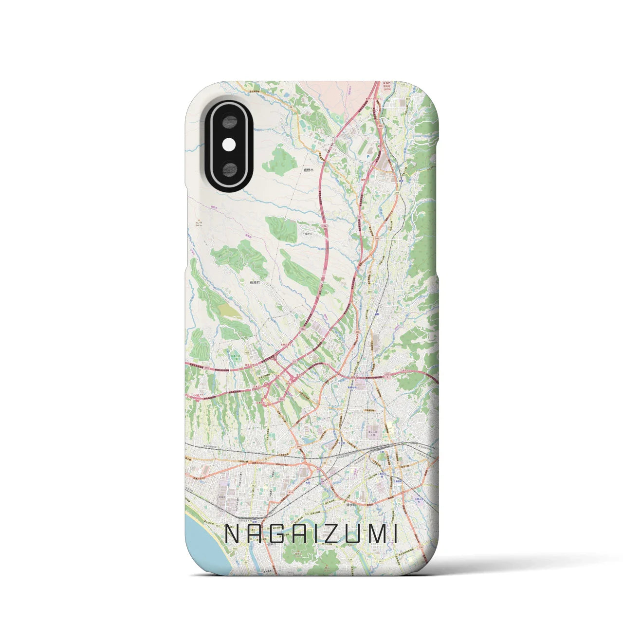 【長泉(静岡県)】地図柄iPhoneケース(バックカバータイプ)