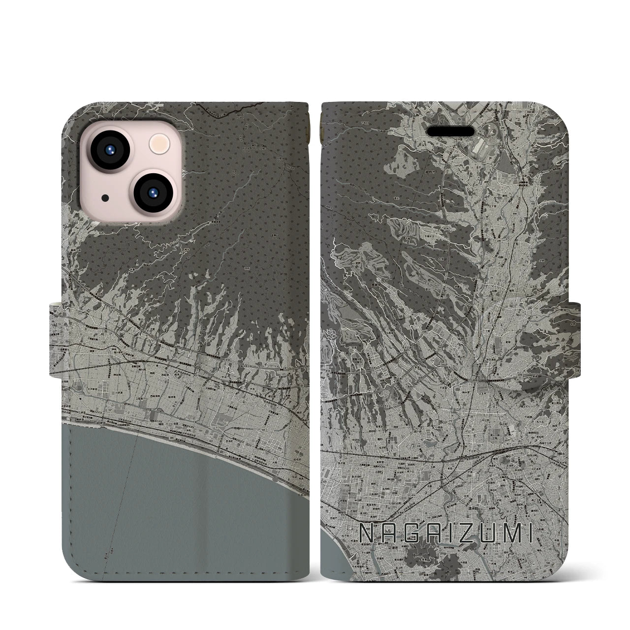 【長泉(静岡県)】地図柄iPhoneケース(手帳タイプ)