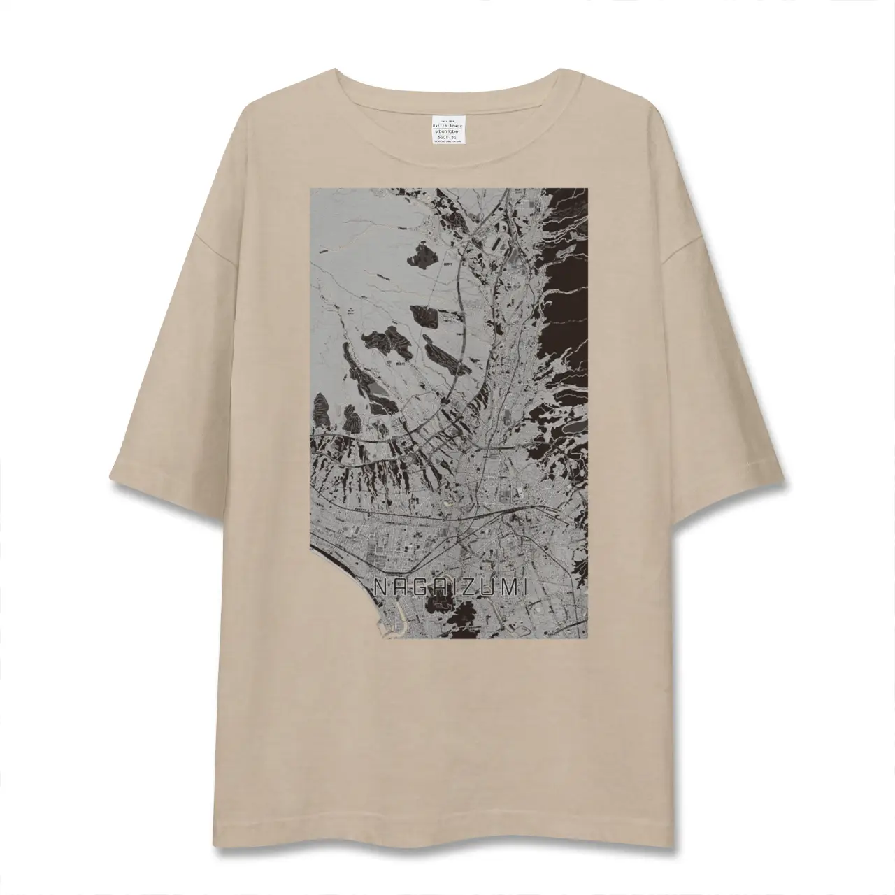 【長泉(静岡県)】地図柄ビッグシルエットTシャツ