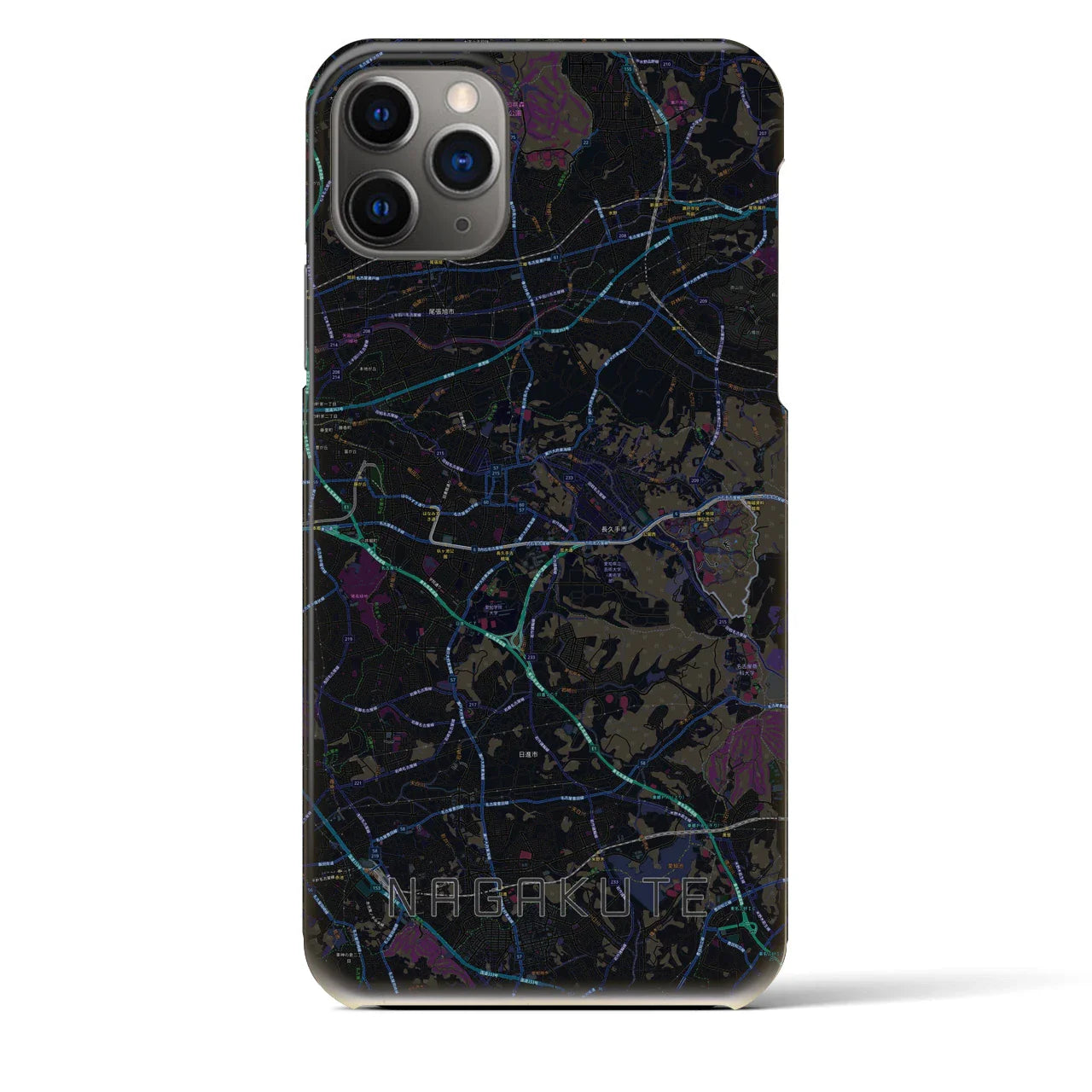 【長久手(愛知県)】地図柄iPhoneケース(バックカバータイプ)