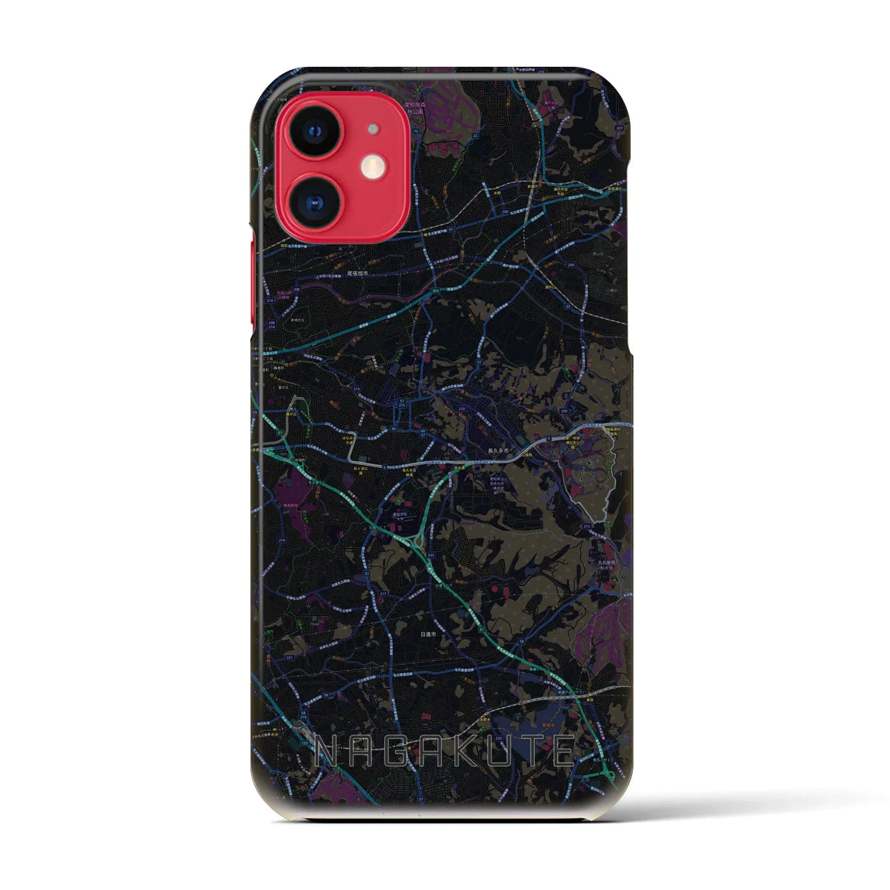 【長久手(愛知県)】地図柄iPhoneケース(バックカバータイプ)