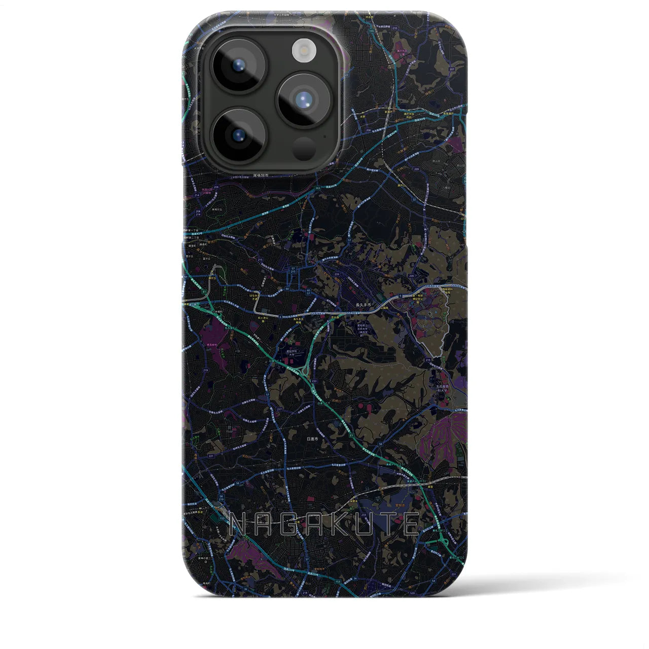 【長久手(愛知県)】地図柄iPhoneケース(バックカバータイプ)