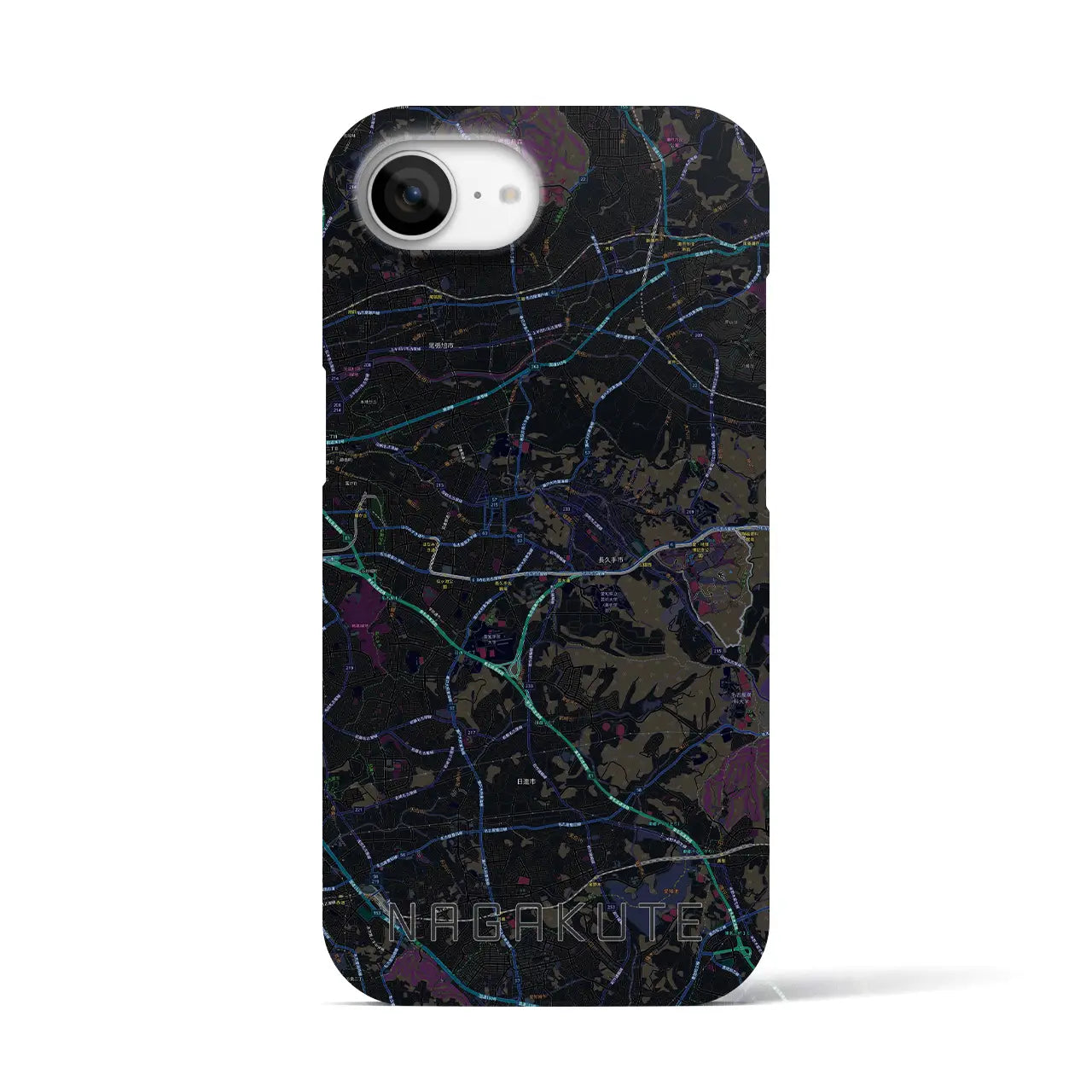【長久手(愛知県)】地図柄iPhoneケース(バックカバータイプ)