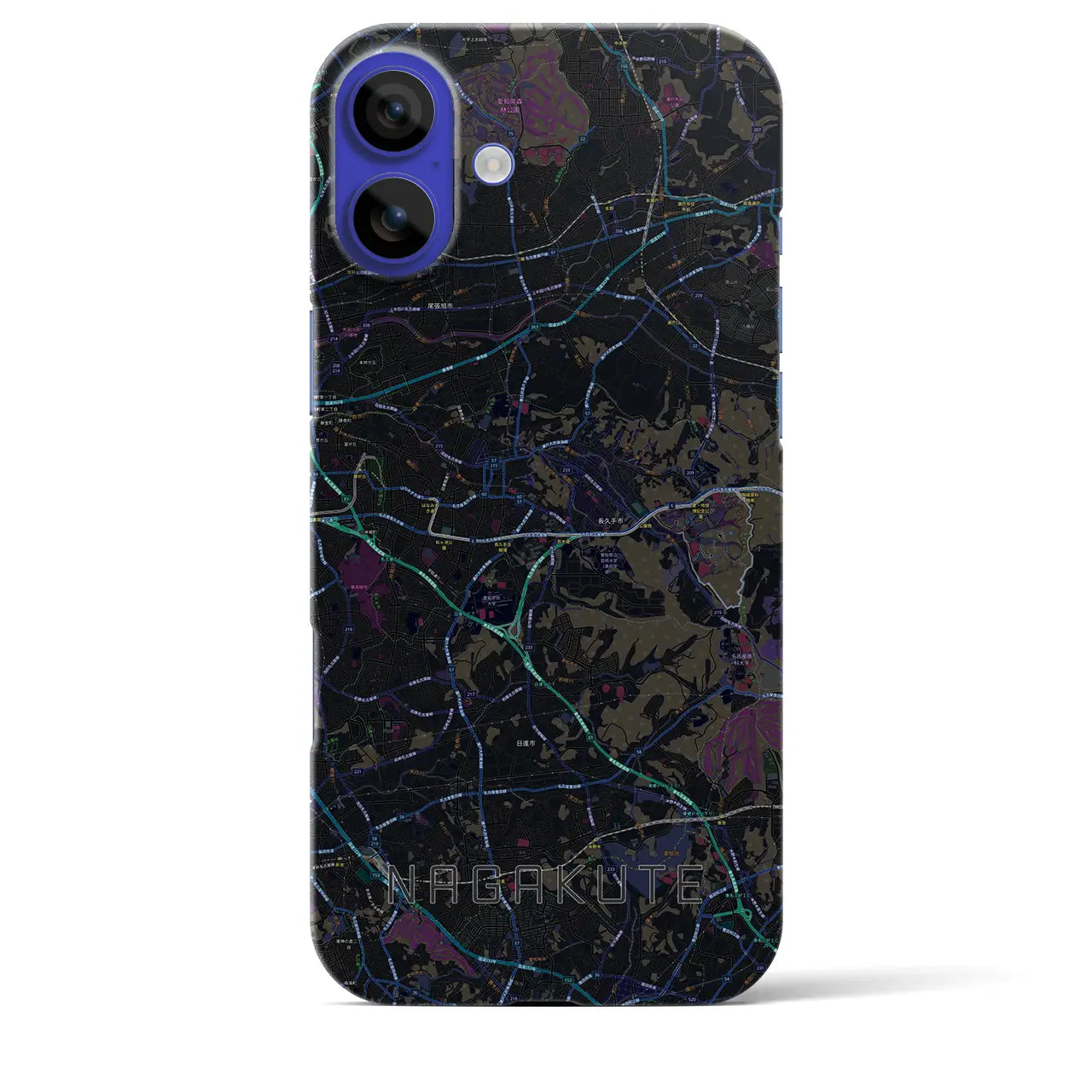 【長久手(愛知県)】地図柄iPhoneケース(バックカバータイプ)