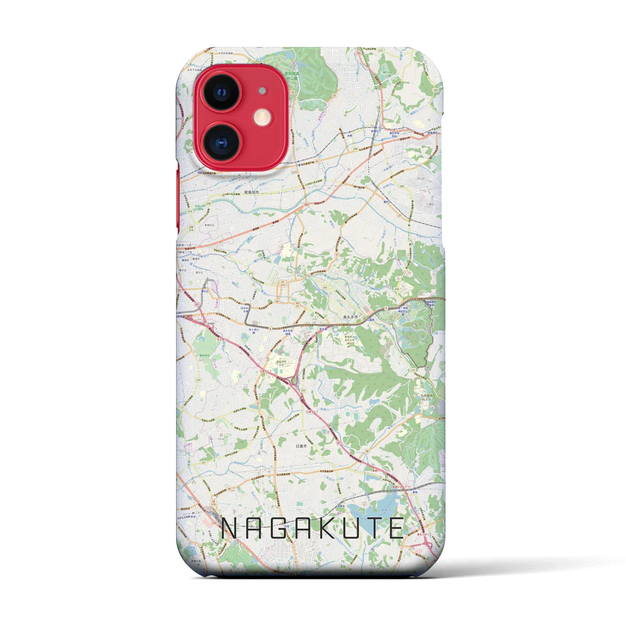 【長久手(愛知県)】地図柄iPhoneケース(バックカバータイプ)