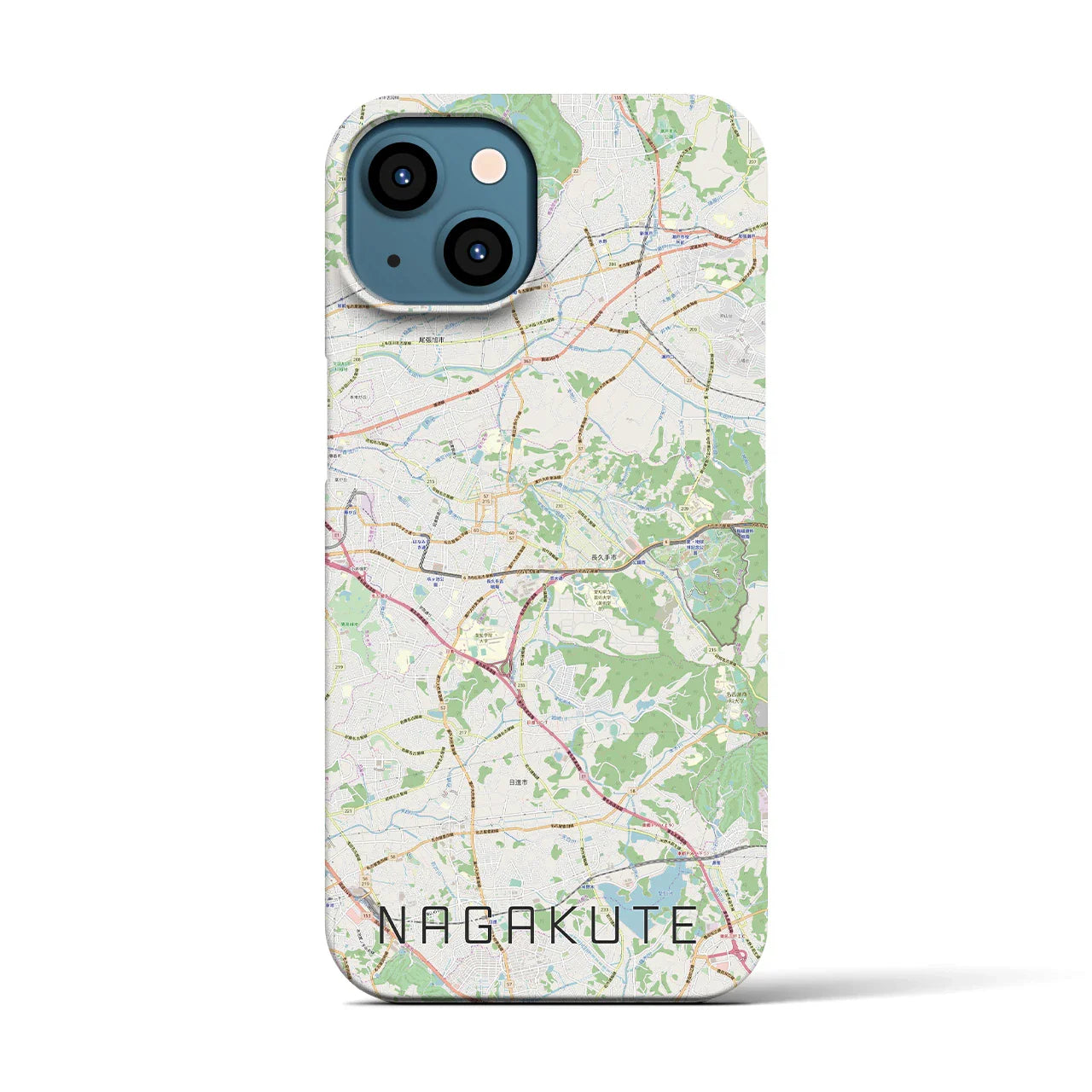 【長久手(愛知県)】地図柄iPhoneケース(バックカバータイプ)
