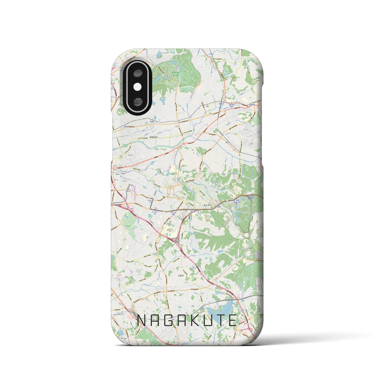 【長久手(愛知県)】地図柄iPhoneケース(バックカバータイプ)