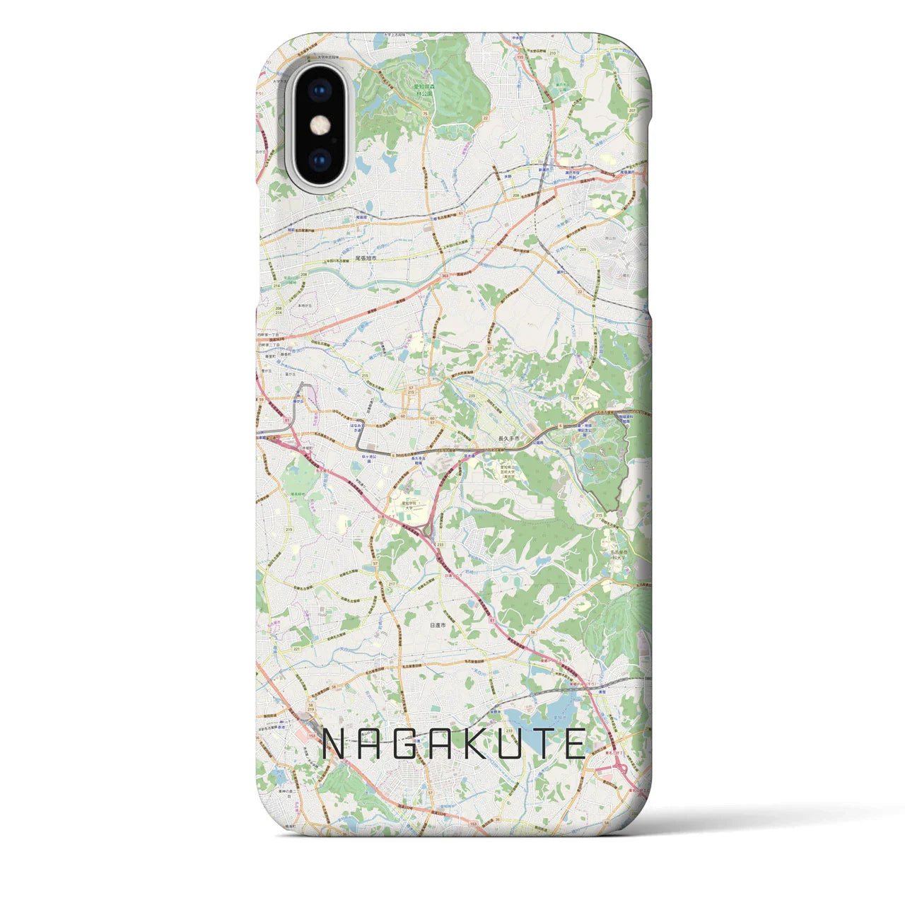 【長久手(愛知県)】地図柄iPhoneケース(バックカバータイプ)