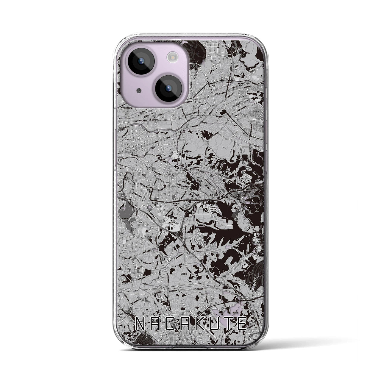 【長久手(愛知県)】地図柄iPhoneケース(クリアタイプ)