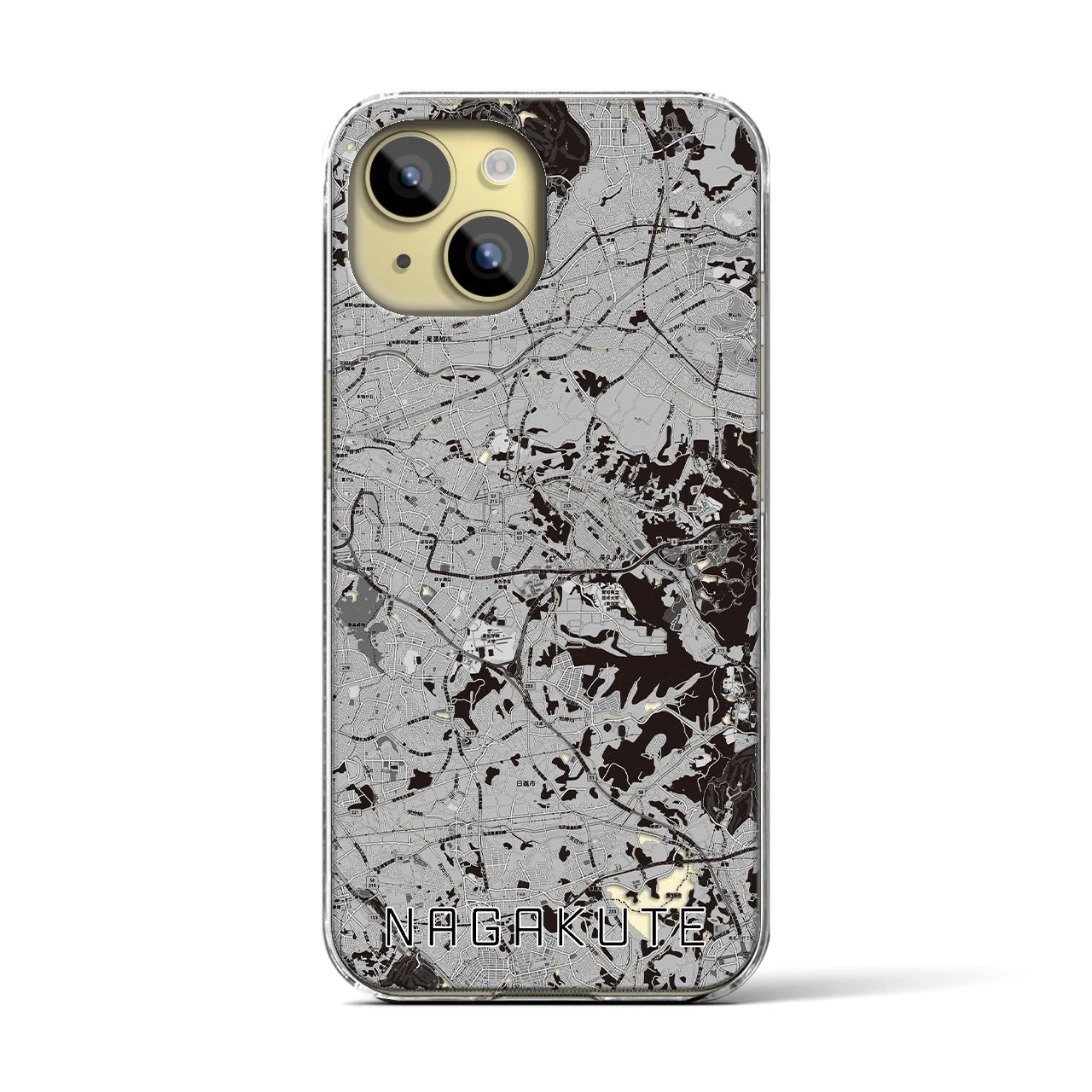 【長久手(愛知県)】地図柄iPhoneケース(クリアタイプ)