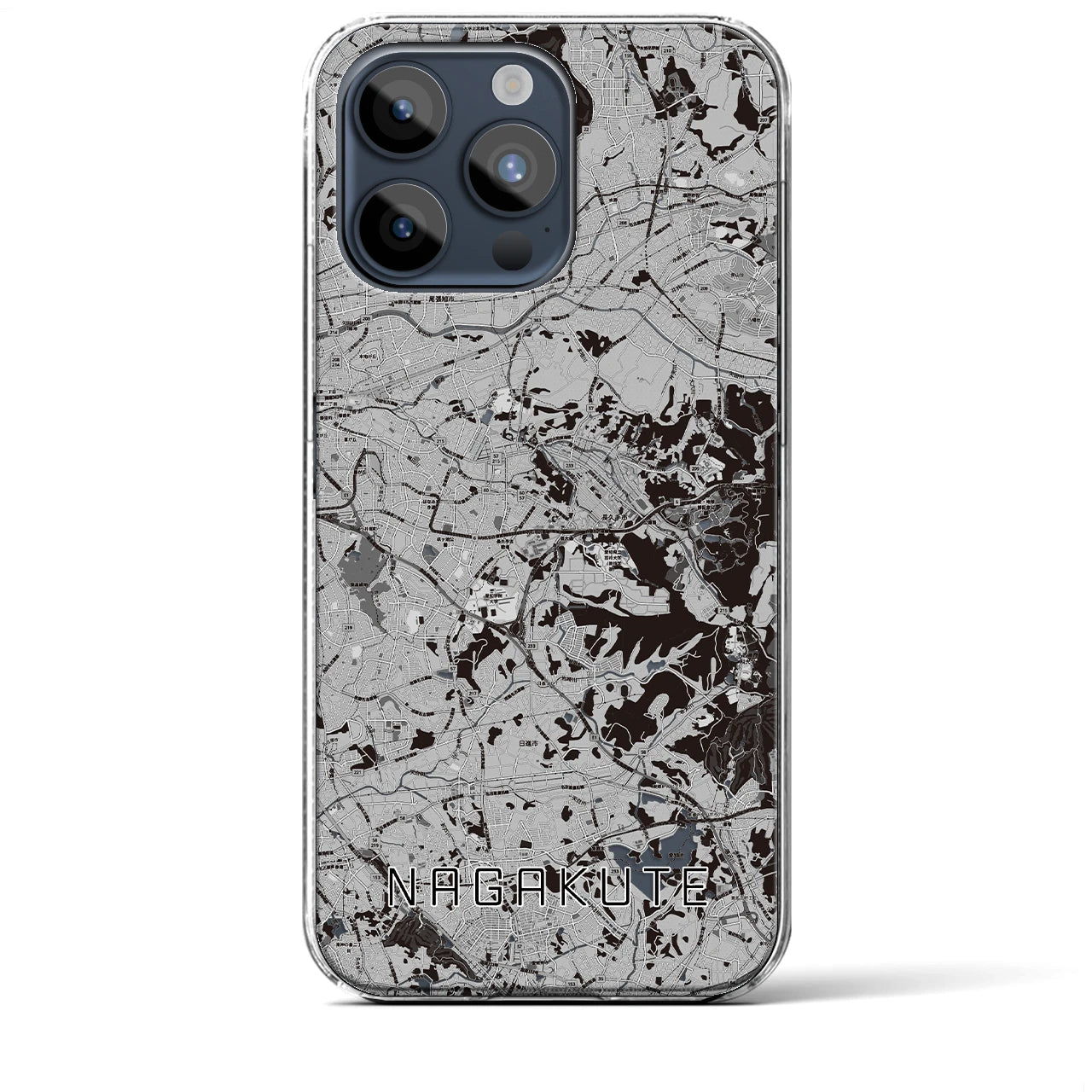 【長久手(愛知県)】地図柄iPhoneケース(クリアタイプ)