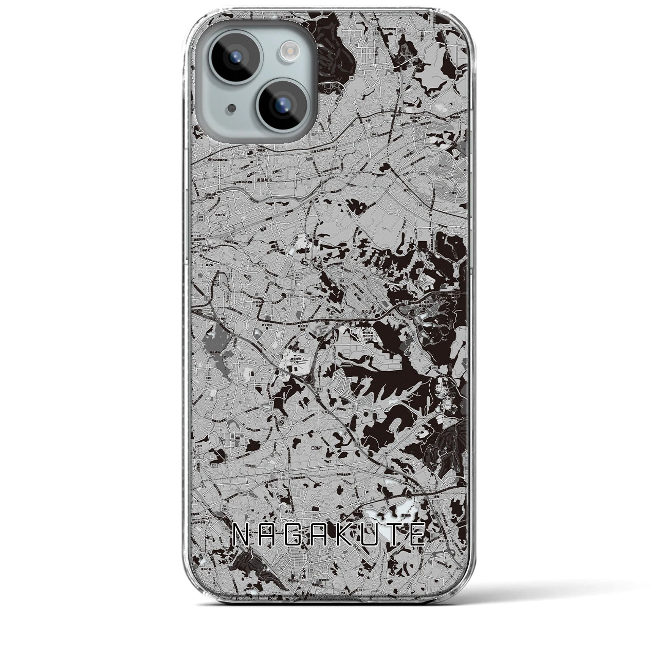 【長久手(愛知県)】地図柄iPhoneケース(クリアタイプ)