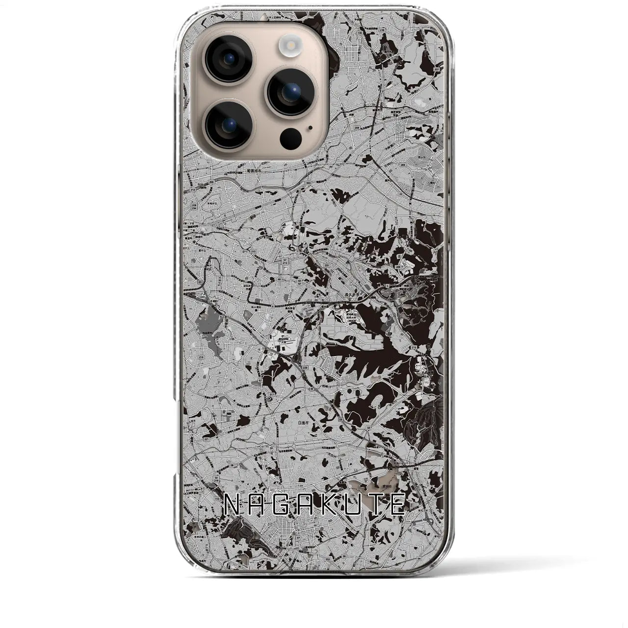 【長久手(愛知県)】地図柄iPhoneケース(クリアタイプ)