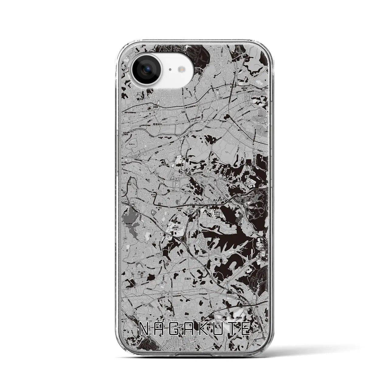 【長久手(愛知県)】地図柄iPhoneケース(クリアタイプ)