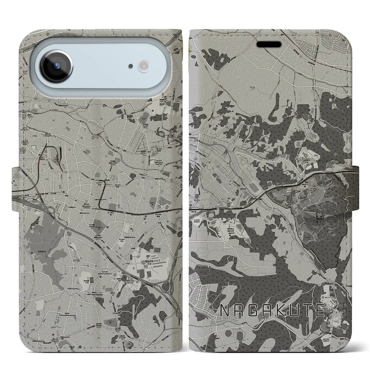 【長久手(愛知県)】地図柄iPhoneケース(手帳タイプ)