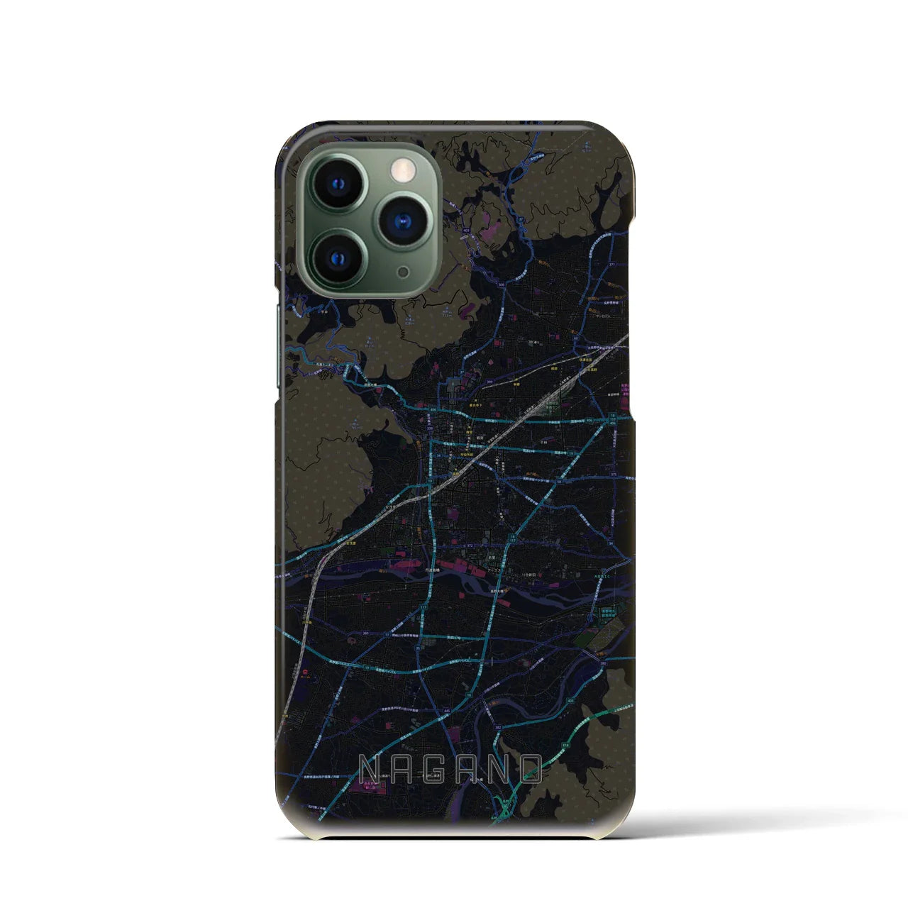 【長野(長野県)】地図柄iPhoneケース(バックカバータイプ)