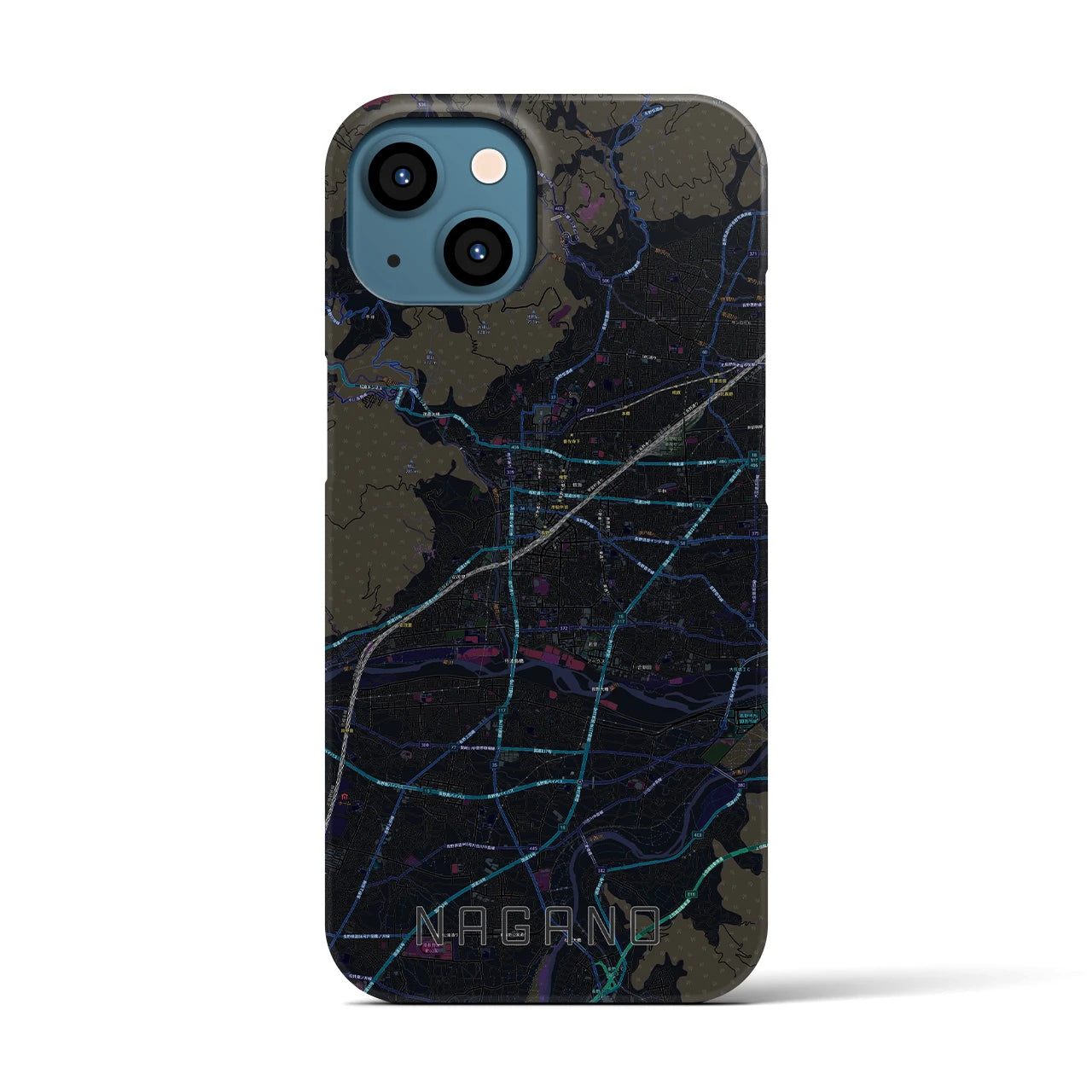 【長野(長野県)】地図柄iPhoneケース(バックカバータイプ)