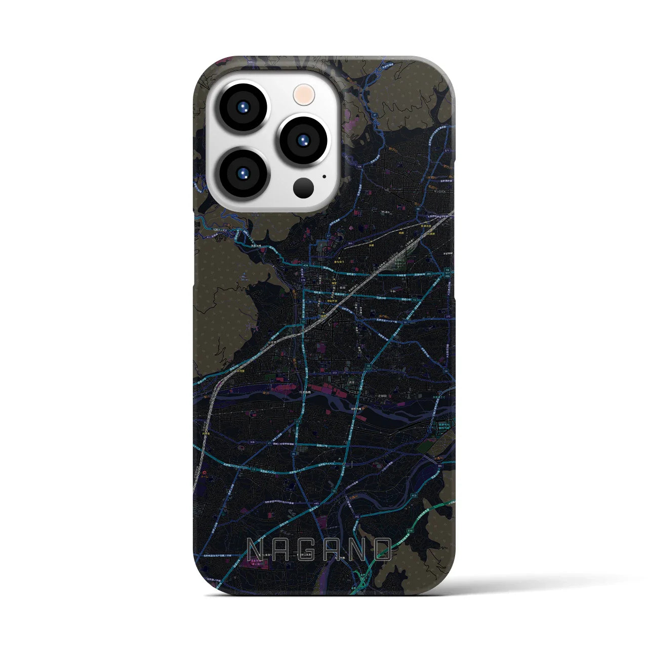 【長野(長野県)】地図柄iPhoneケース(バックカバータイプ)