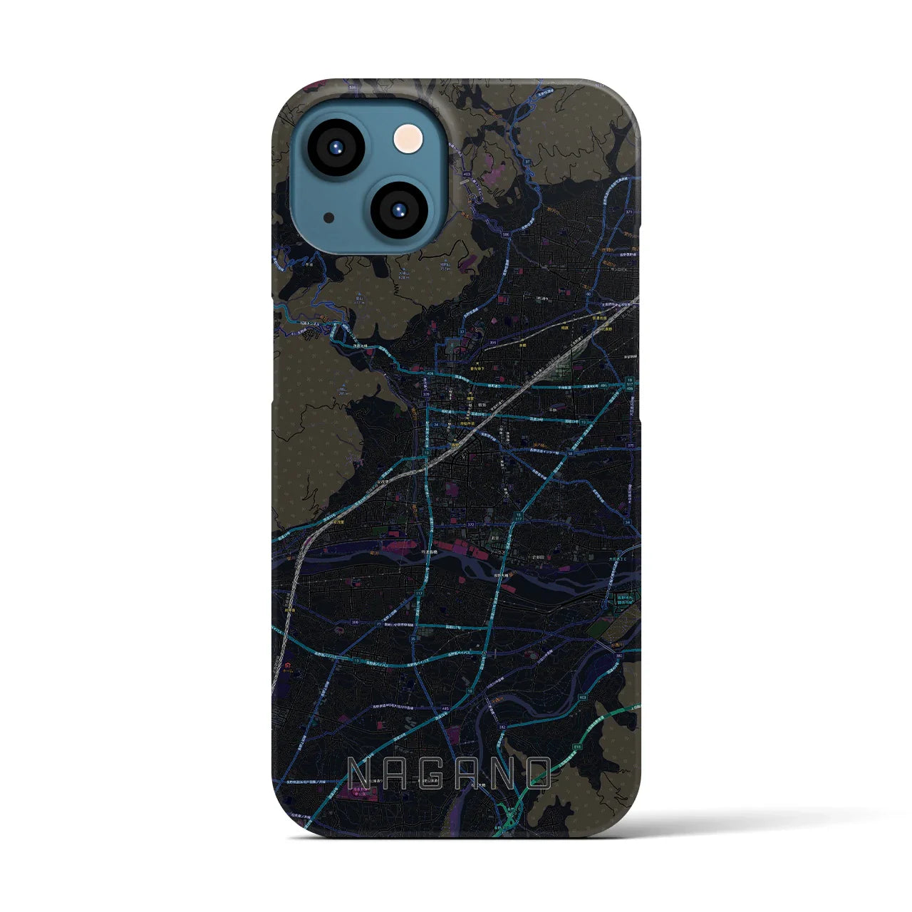 【長野(長野県)】地図柄iPhoneケース(バックカバータイプ)