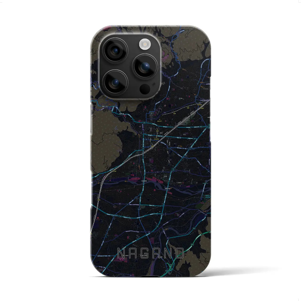 【長野(長野県)】地図柄iPhoneケース(バックカバータイプ)